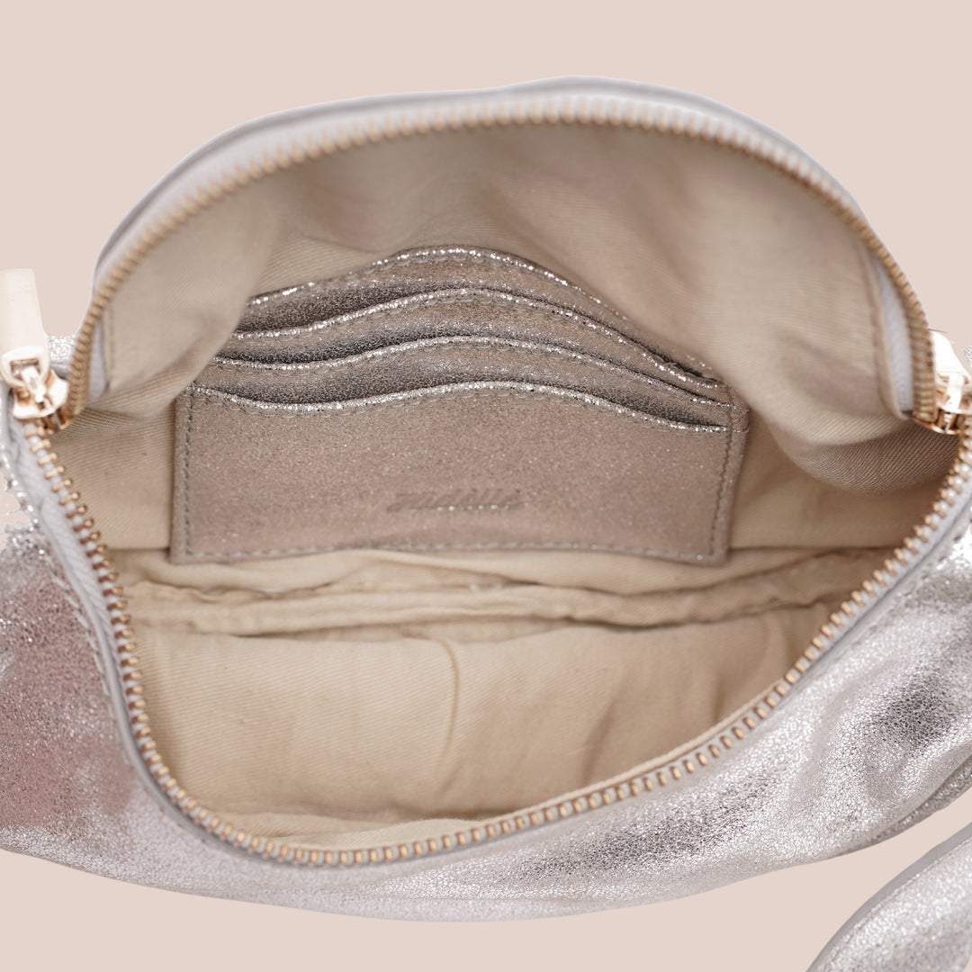 Julia Sling Bag Silver - HIDELLE