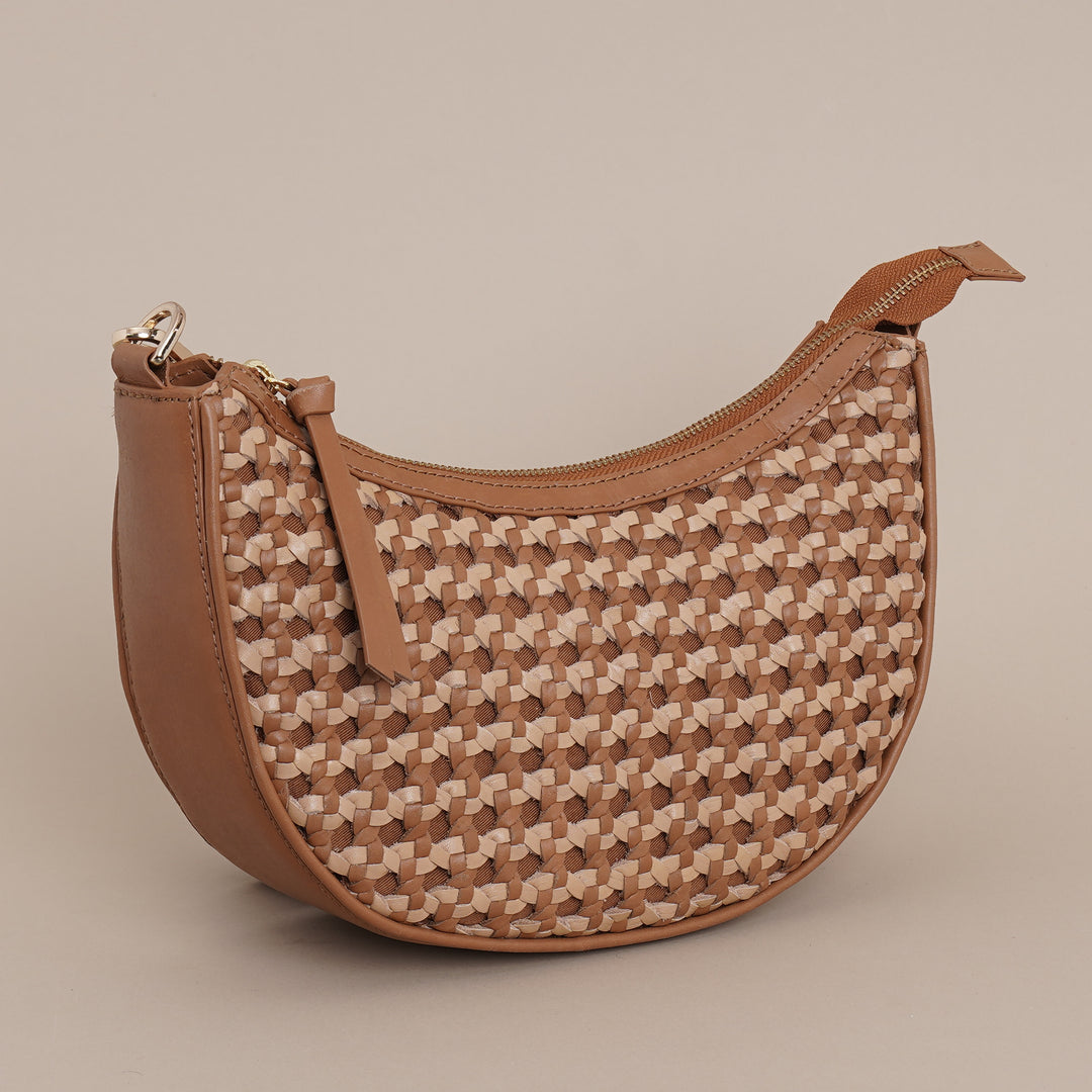 Zoe Sling Bag Tan/beige - HIDELLE