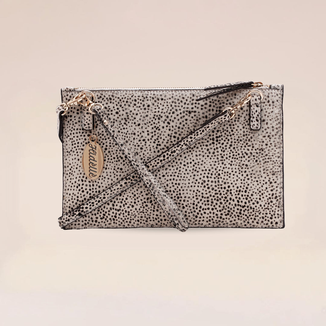 Elena Clutch Black/white - HIDELLE