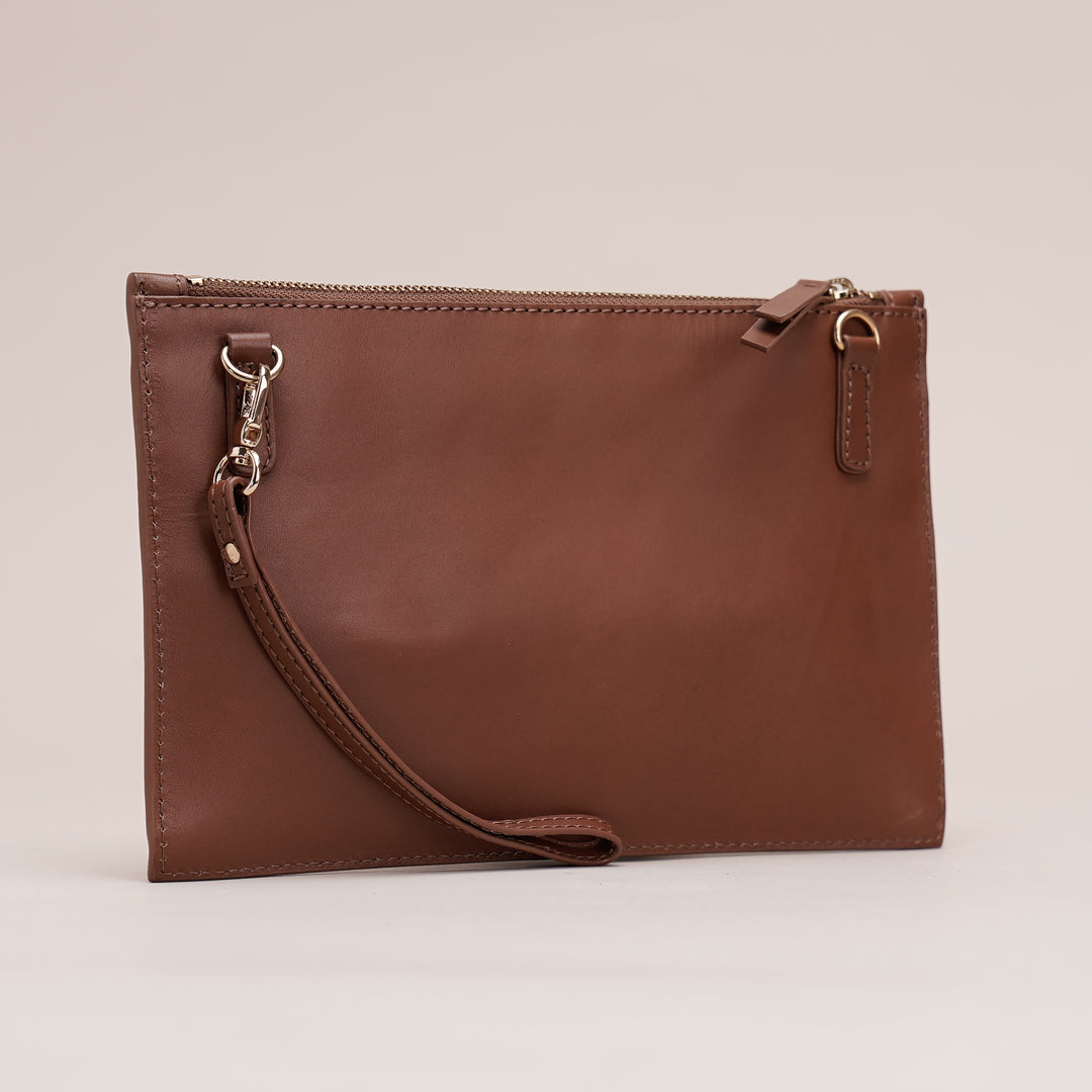 Elena Clutch Brown - HIDELLE