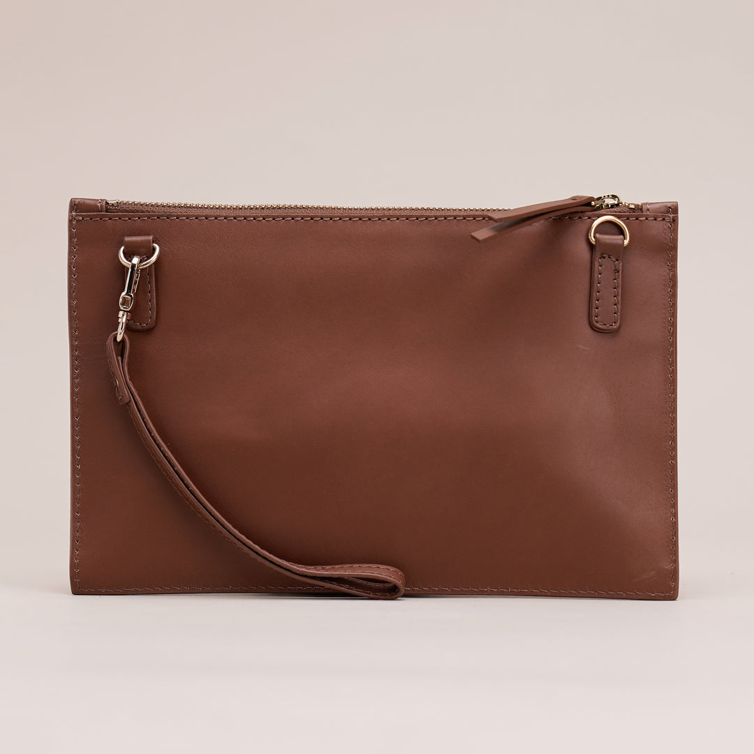 Elena Clutch Brown - HIDELLE