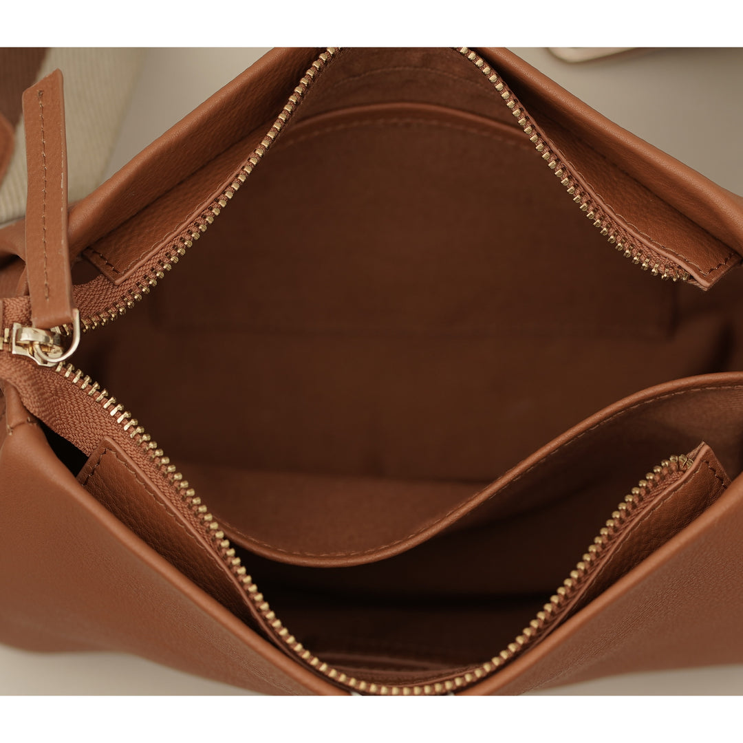 Elodie Sling Bag Tan - HIDELLE