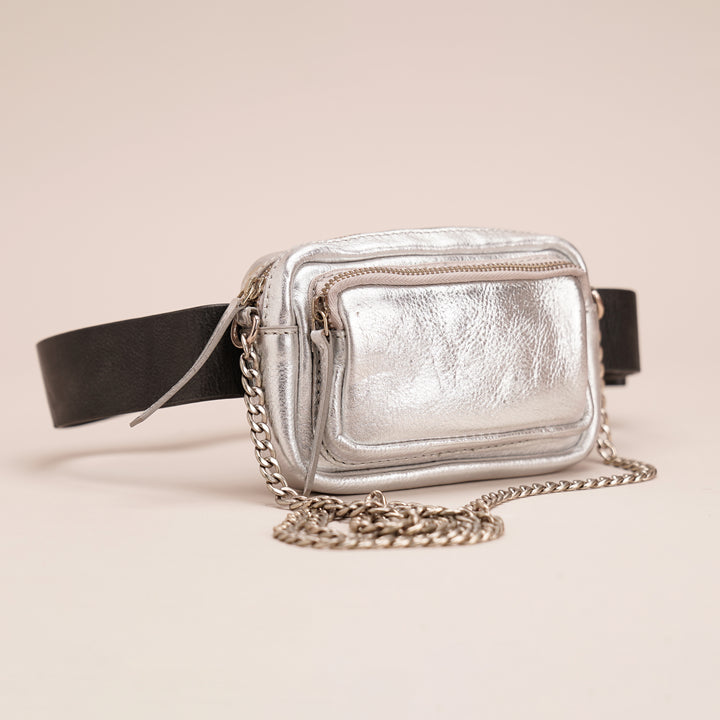 Fanny Sling Bag Silver - HIDELLE