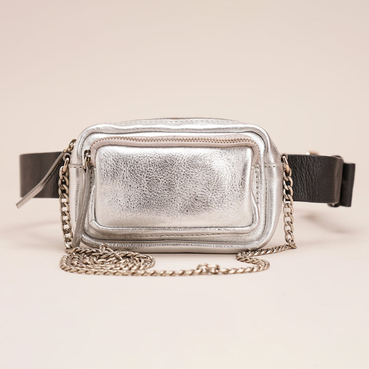 Fanny Sling Bag Silver - HIDELLE