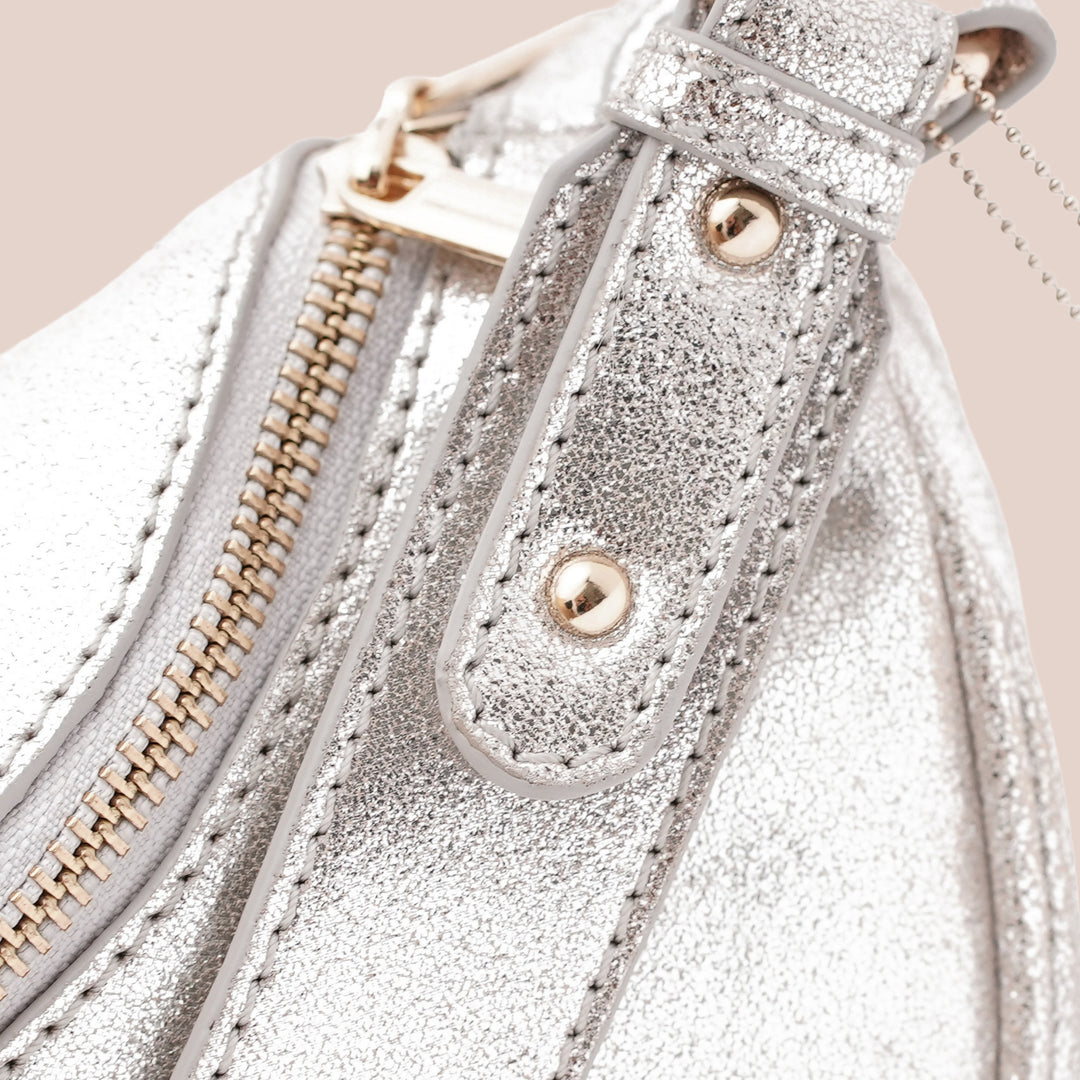 Julia Sling Bag Silver - HIDELLE
