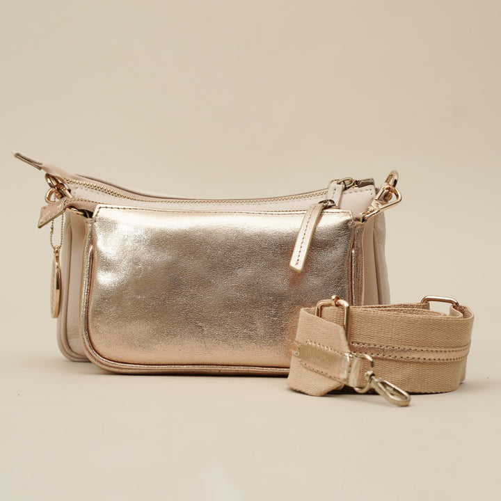 Lena Sling Bag Off White Gold - HIDELLE