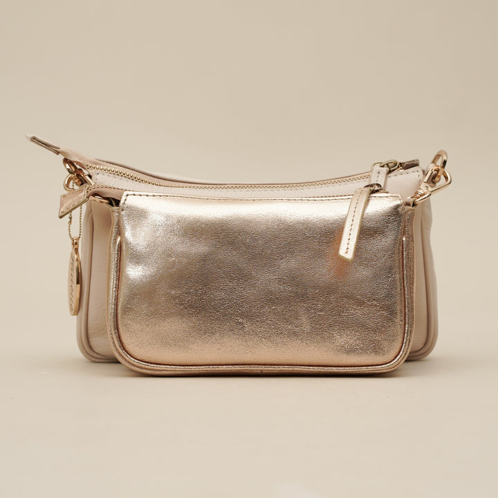 Lena Sling Bag Off White Gold - HIDELLE