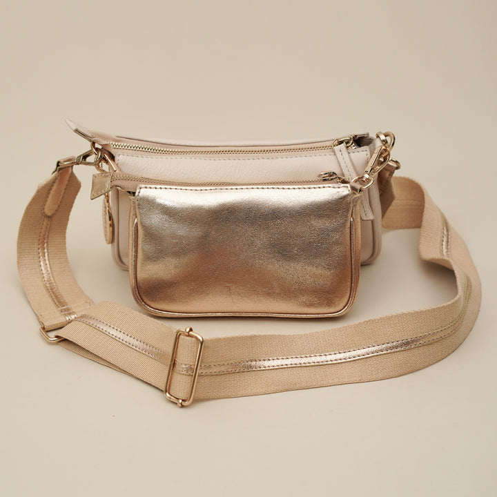 Lena Sling Bag Off White Gold - HIDELLE