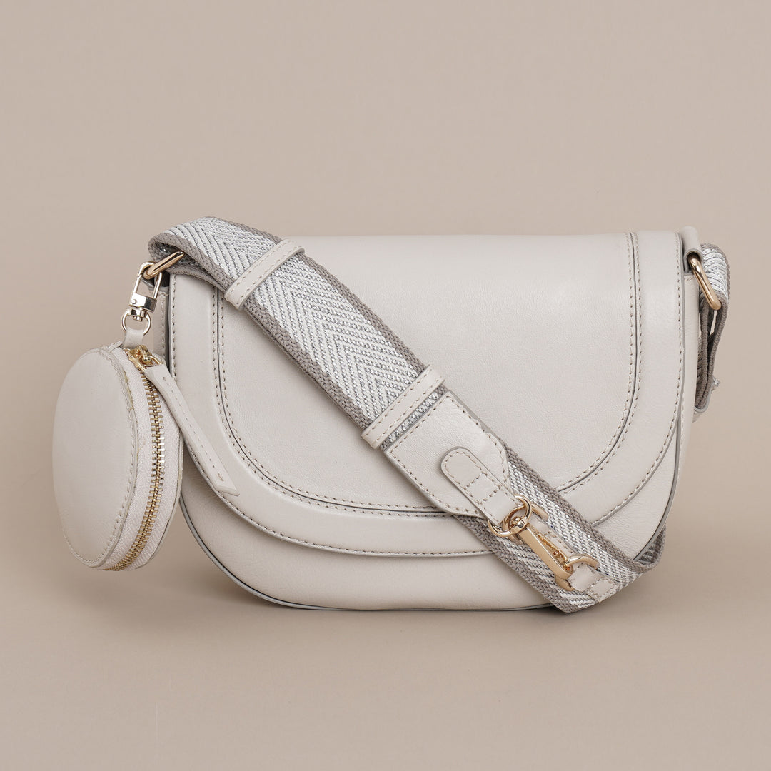 Noel Sling Bag Off White - HIDELLE