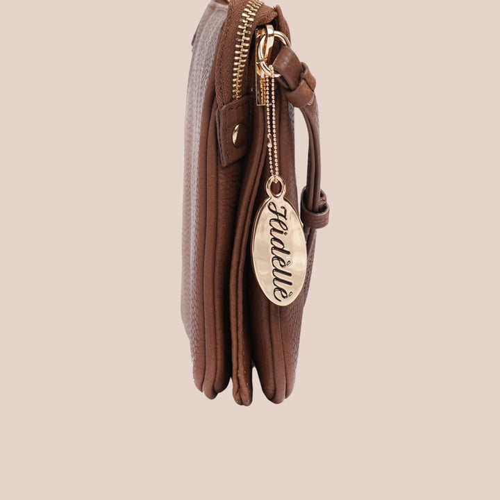 Noella Sling Bag Brown - HIDELLE