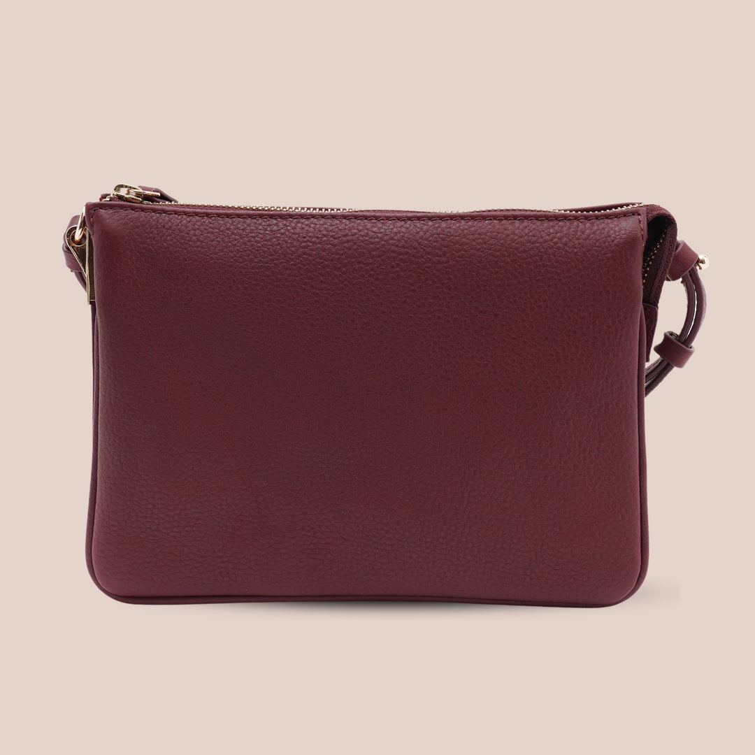 Noella Sling Bag Cherry - HIDELLE