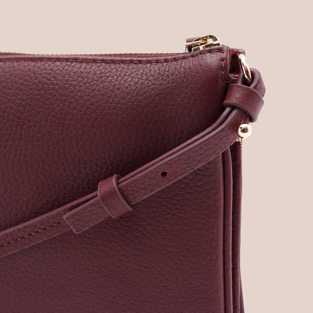 Noella Sling Bag Cherry - HIDELLE