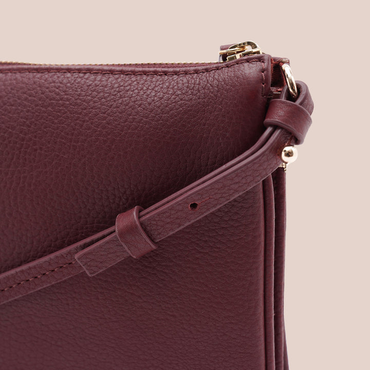 Noella Sling Bag Cherry - HIDELLE