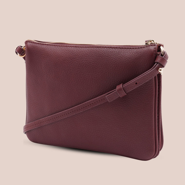 Noella Sling Bag Cherry - HIDELLE