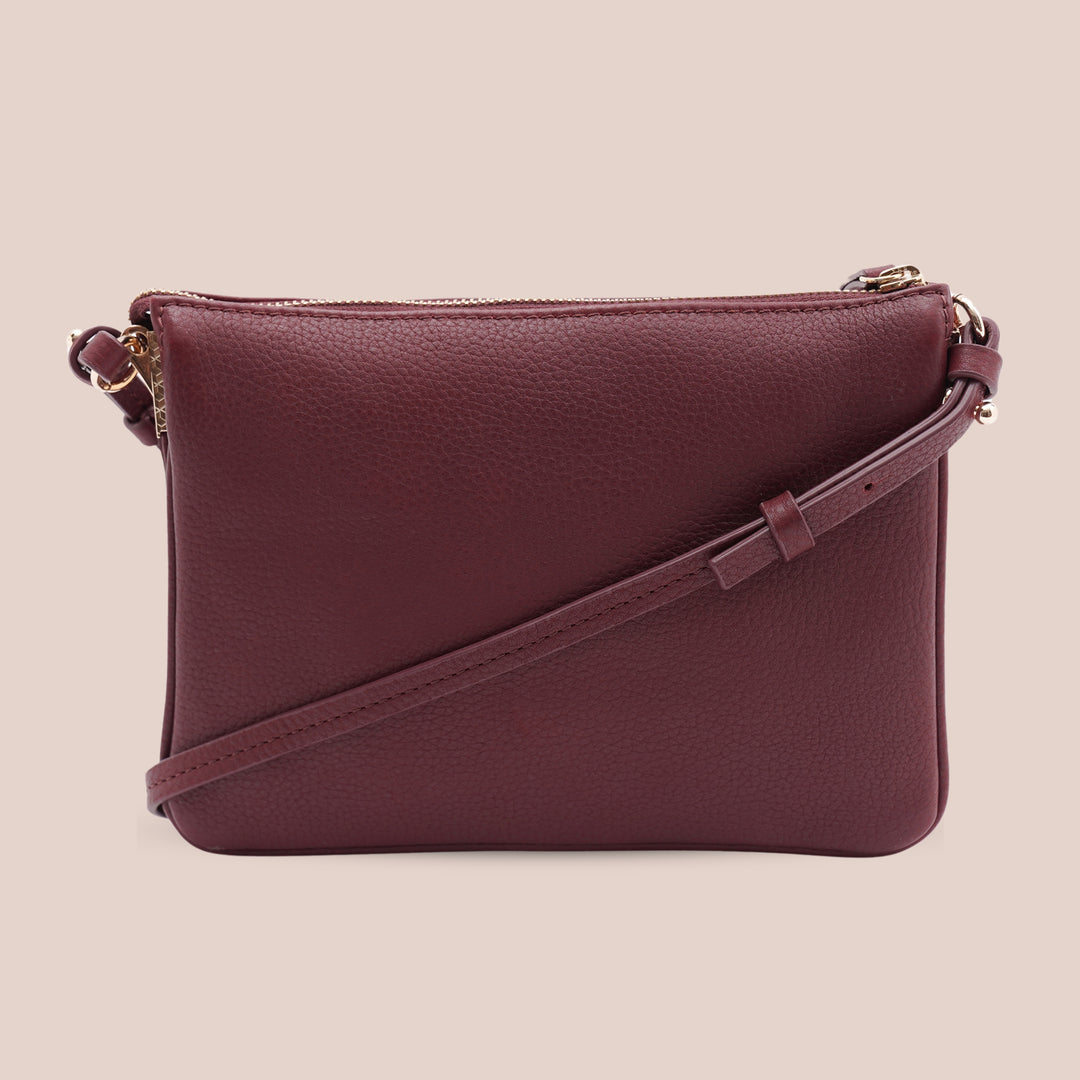 Noella Sling Bag Cherry - HIDELLE
