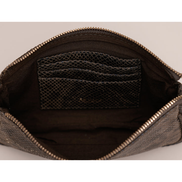 Remy Shoulder Bag Khaki Python - HIDELLE