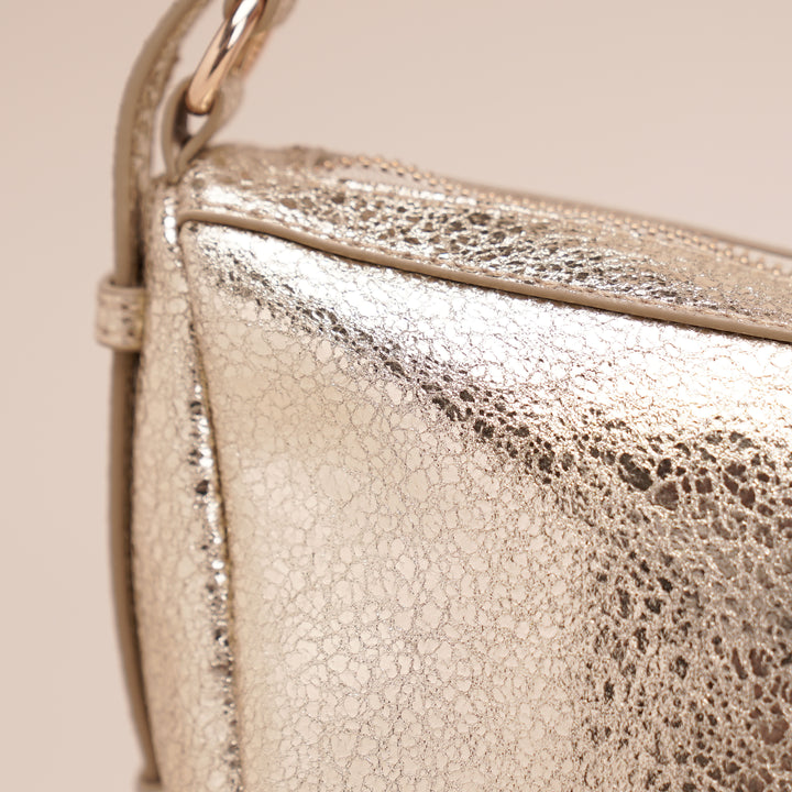 Solene Shoulder Bag Gold Metallic - HIDELLE