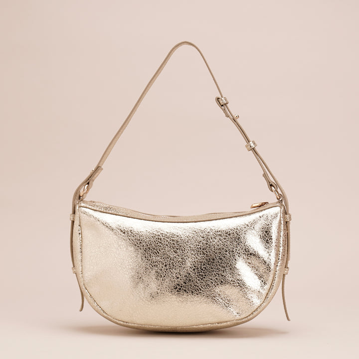 Solene Shoulder Bag Gold Metallic - HIDELLE