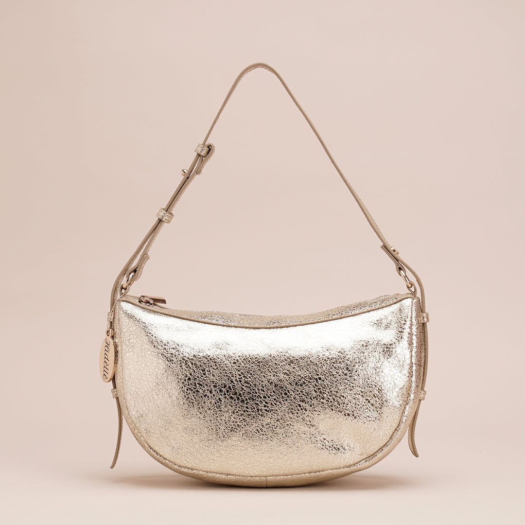 Solene Shoulder Bag Gold Metallic - HIDELLE