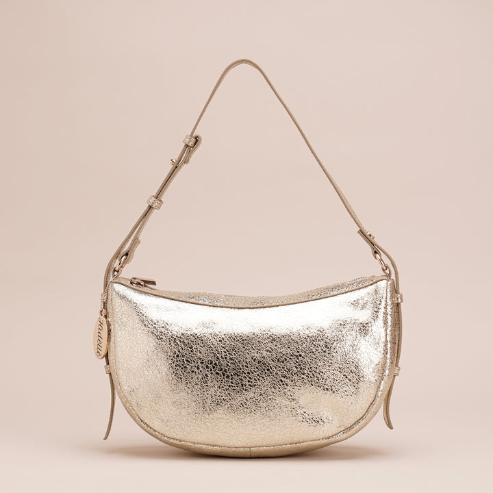 Solene Shoulder Bag Gold Metallic - HIDELLE