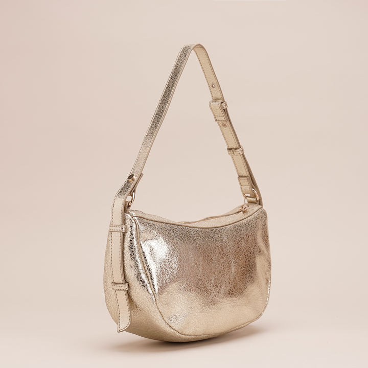 Solene Shoulder Bag Gold Metallic - HIDELLE