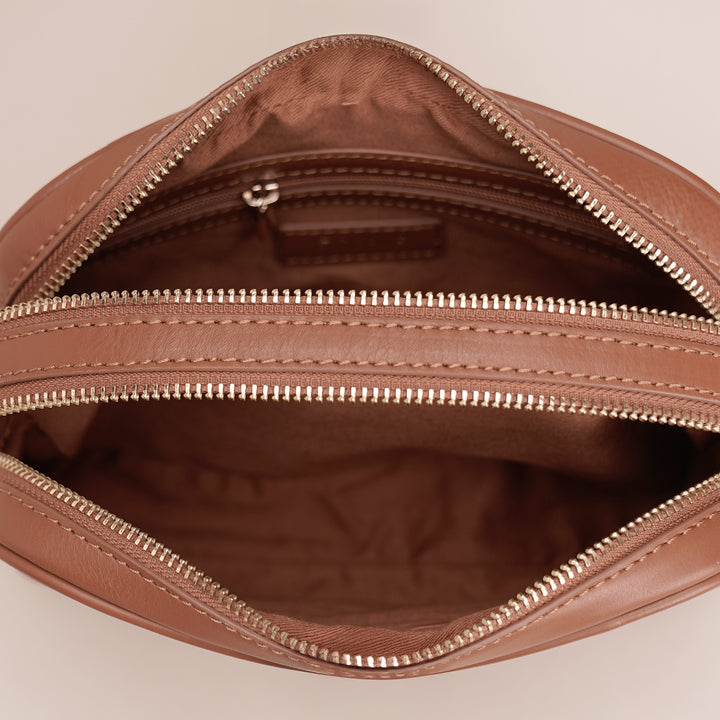 Toney Sling Bag Cognac - HIDELLE