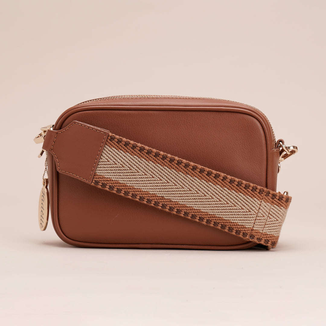 Toney Sling Bag Cognac - HIDELLE