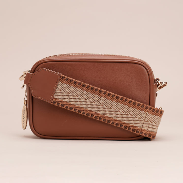 Toney Sling Bag Cognac - HIDELLE