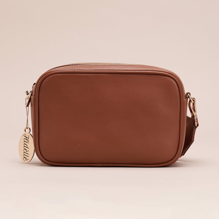 Toney Sling Bag Cognac - HIDELLE