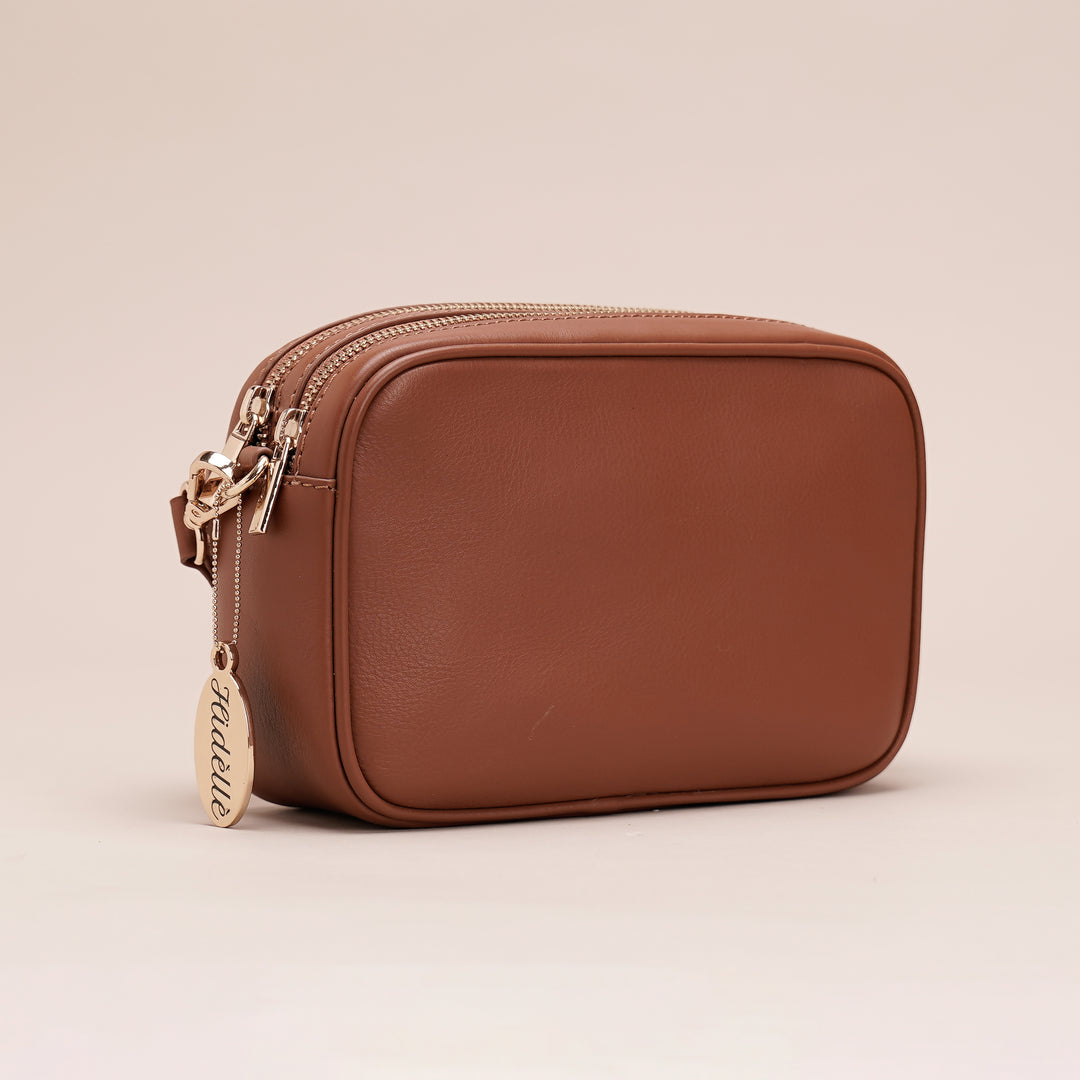 Toney Sling Bag Cognac - HIDELLE