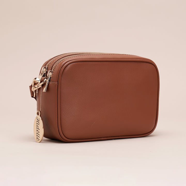 Toney Sling Bag Cognac - HIDELLE