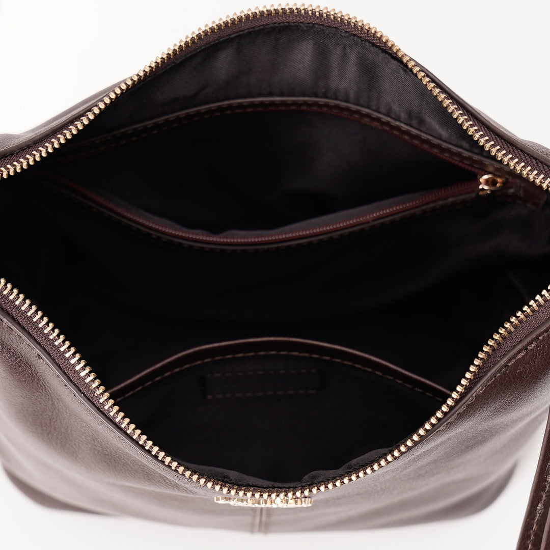 SYLVIE SHOULDER BAG CHOCOLATE BROWN