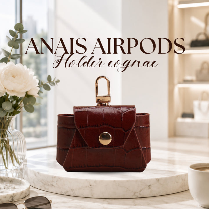 ANAIS AIRPODS HOLDER COGNAC