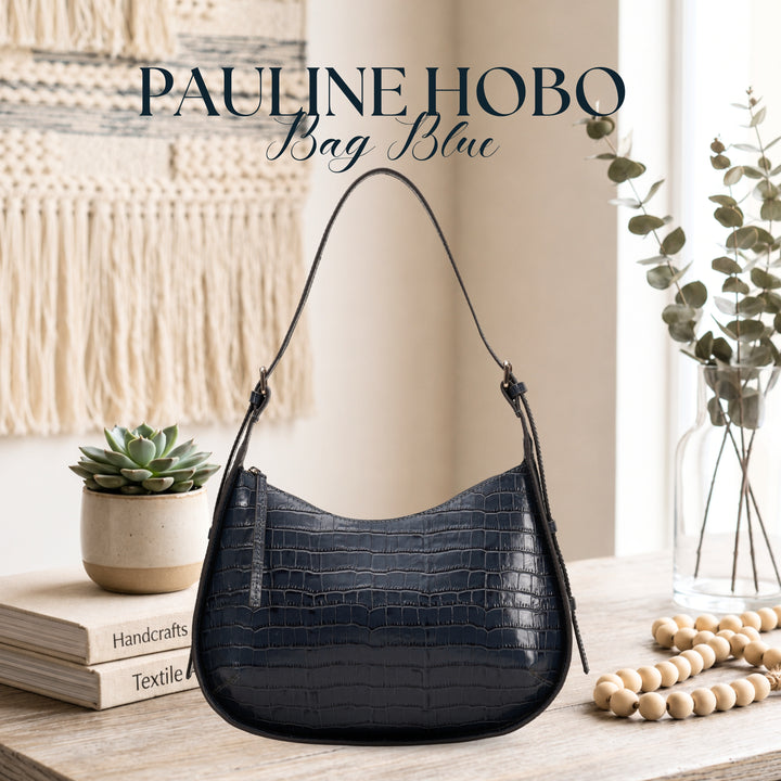 PAULINE HOBO BAG BLUE