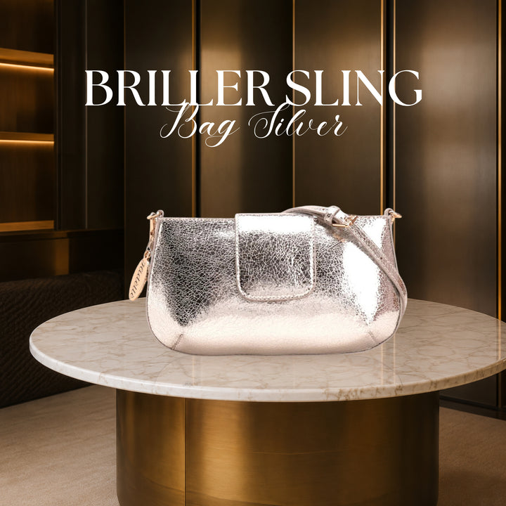 BRILLER SLING BAG SILVER