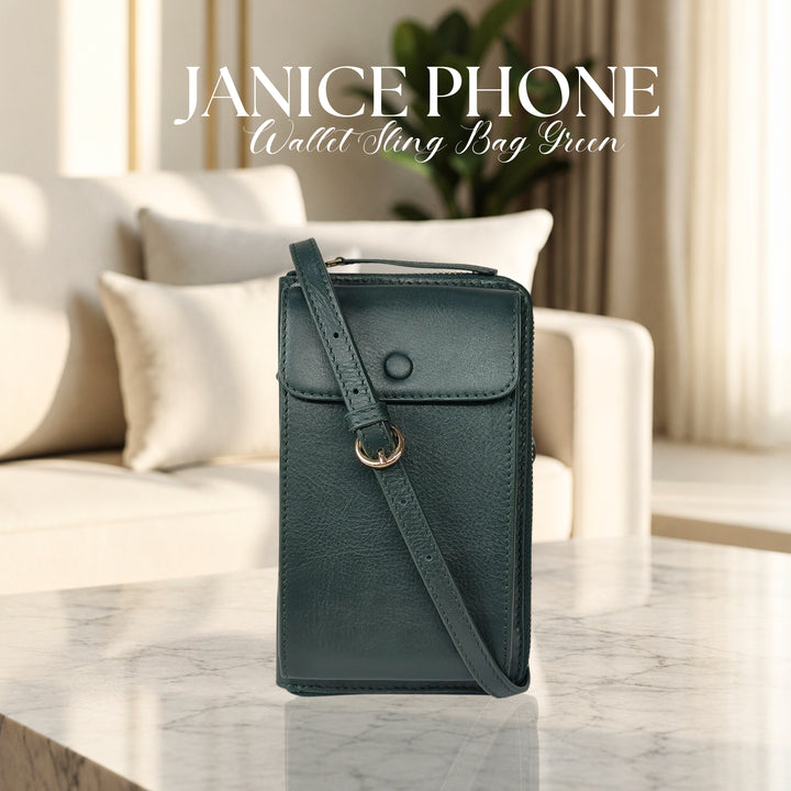 JANICE PHONE + WALLET SLING BAG GREEN