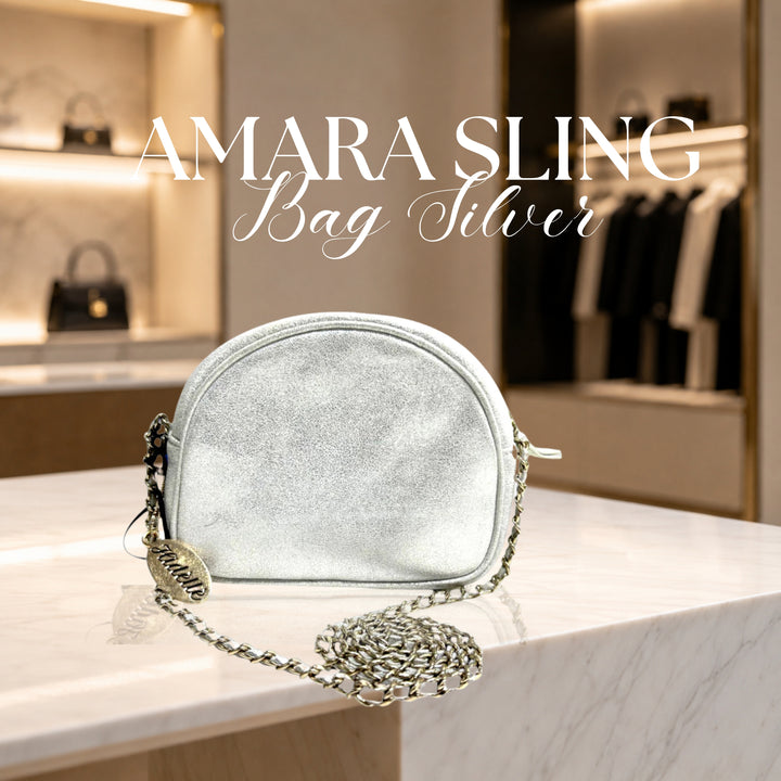 AMARA SLING BAG SILVER