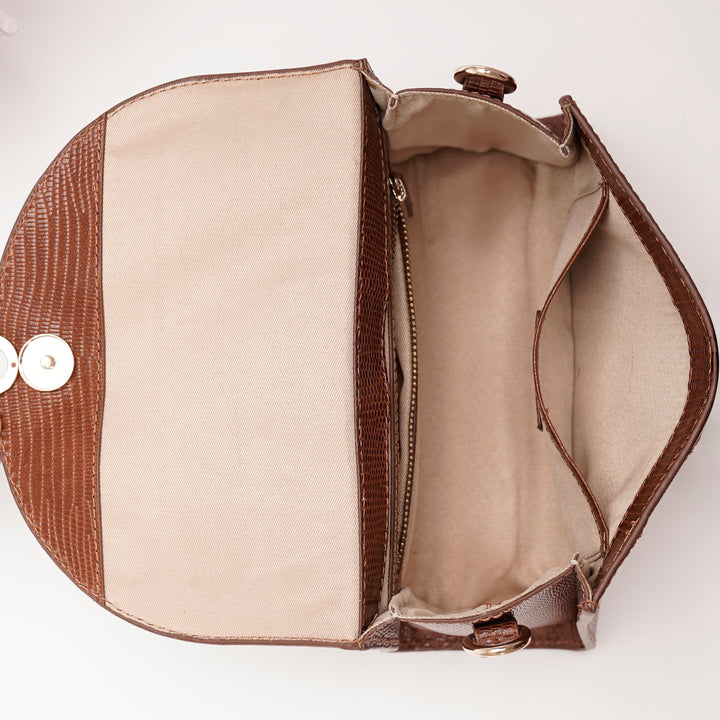COLETTE SLING BAG TAN LIZARD