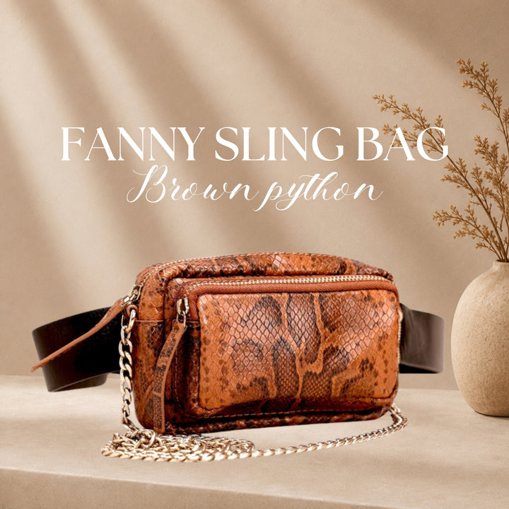 FANNY SLING BAG BROWN PYTHON