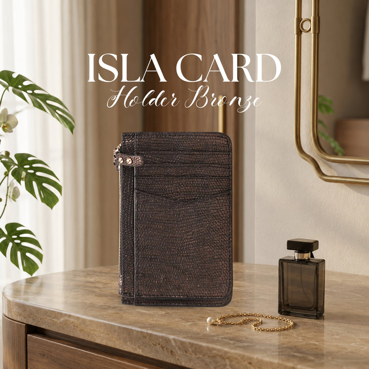 ISLA CARD HOLDER BRONZE