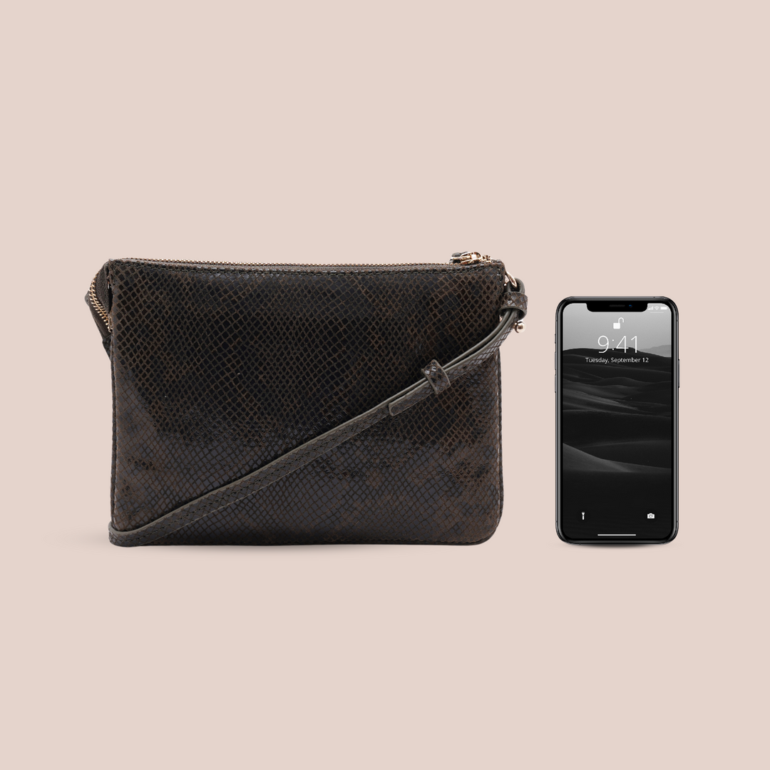 NOELLA SLING BAG KHAKI PYTHON