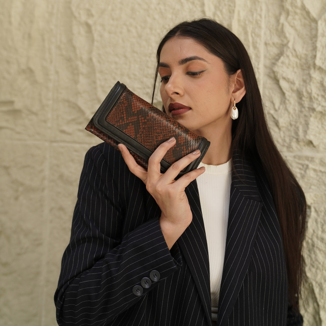 LILOU WALLET BLACK PYTHON