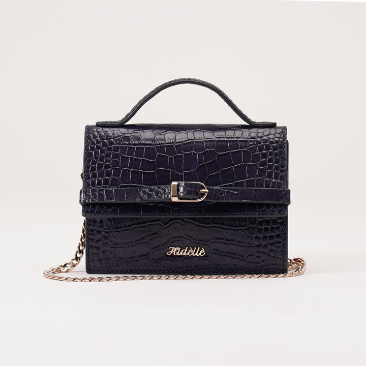 CHARLOTTE SLING BAG BLUE CROCO