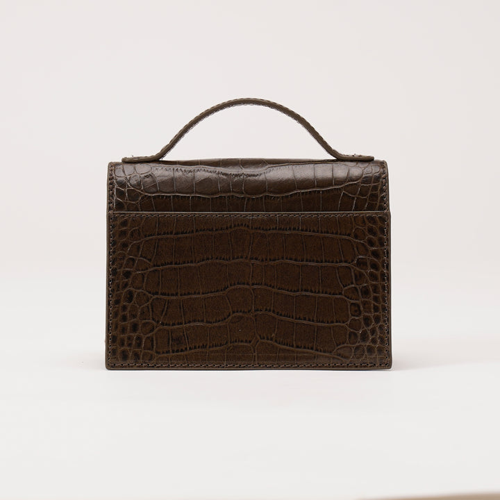 CHARLOTTE SLING BAG OLIVE CROCO