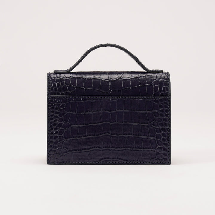 CHARLOTTE SLING BAG BLUE CROCO