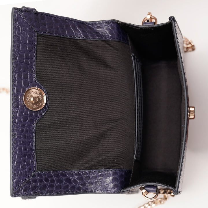 CHARLOTTE SLING BAG BLUE CROCO