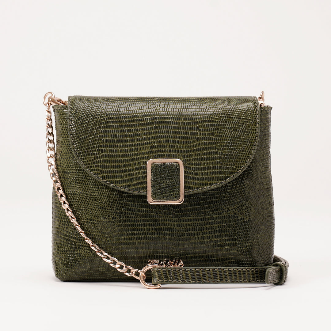 CHLOE SLING BAG GREEN PYTHON