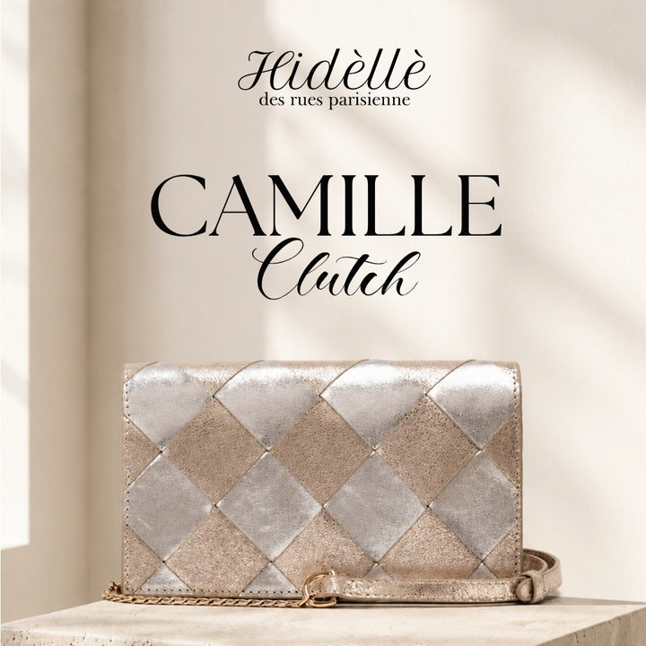 CAMILLE CLUTCH GOLD/SILVER