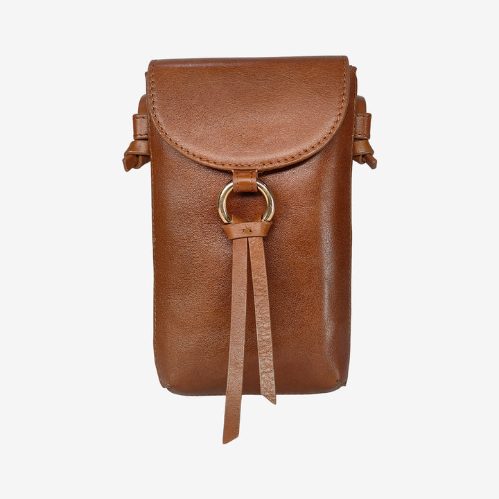ROSE PHONE SLING BAG TAN