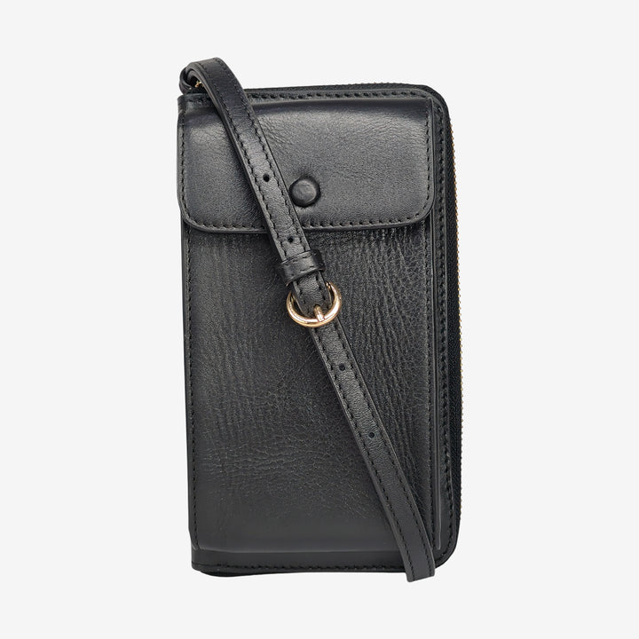 JANICE PHONE + WALLET SLING BAG BLACK